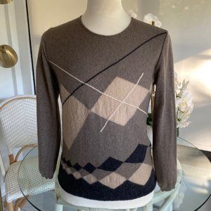 Baroni  Argyle Wool Sweater -Made in Italy